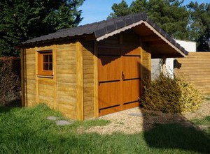 Abri béton aspect bois Brain