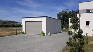 Garage en béton aspect terrasse